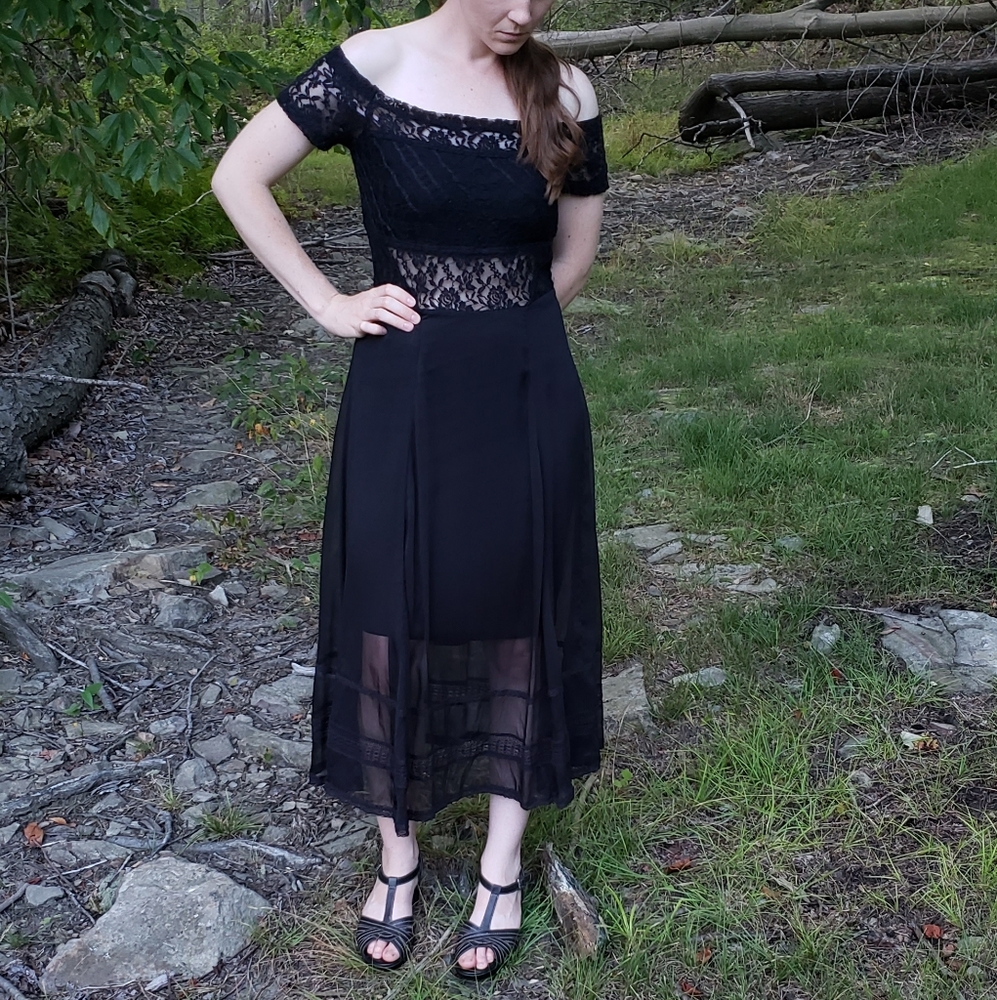 Black lace Free People Dress